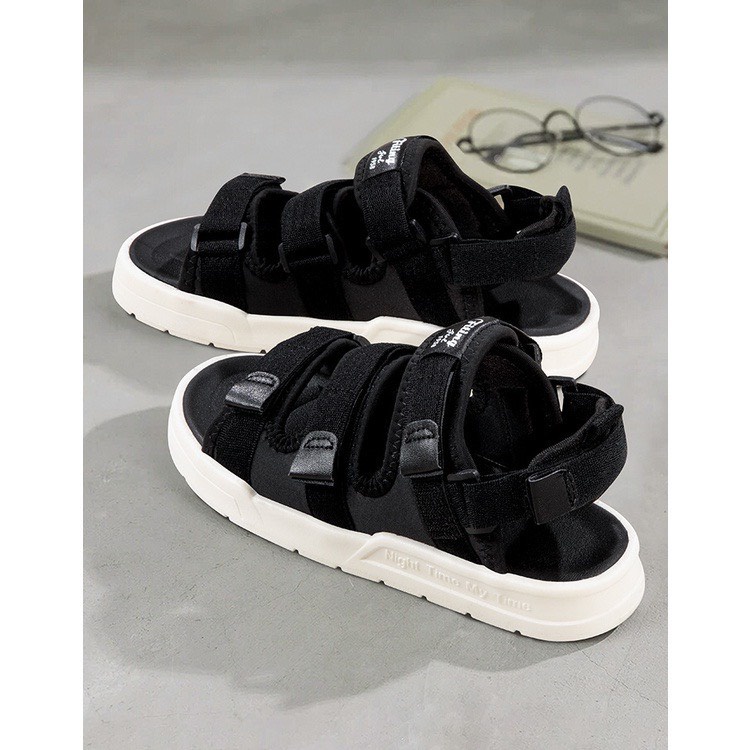 Hàng về_ Sandal Quai Dán Học Sinh 3 quai Phong cách Hàn Quốc Fiting ,Sandal Nữ Unisex Nam Nữ Đế Êm 3 Quai