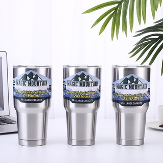 Ly Giữ Nhiệt INOX 304 Thái Lan 900ml Cao Cấp Kiểu Dáng Yeti + Có Tặng kèm bộ 2 ống hút inox và cọ rửa