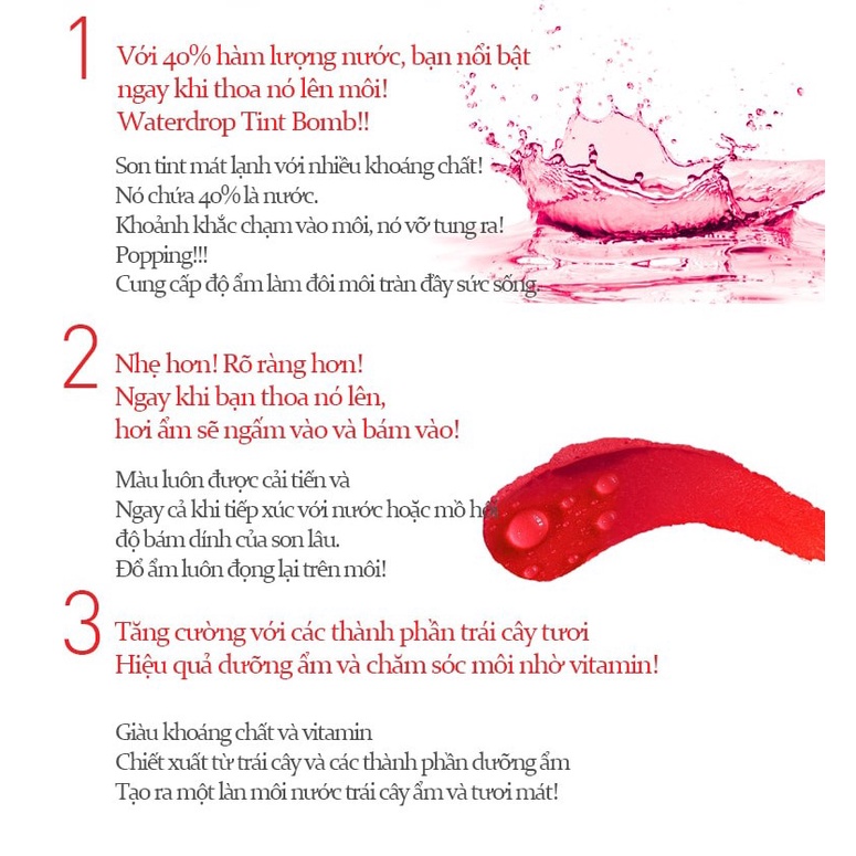 SON Tint Lì Hàn Quốc Holika Holika Water Drop Tint | BigBuy360 - bigbuy360.vn