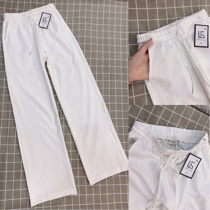 Quần Kaki Nam Nữ Ống Rộng Dáng Ống Xuông Chất Liệu Dầy Dặn