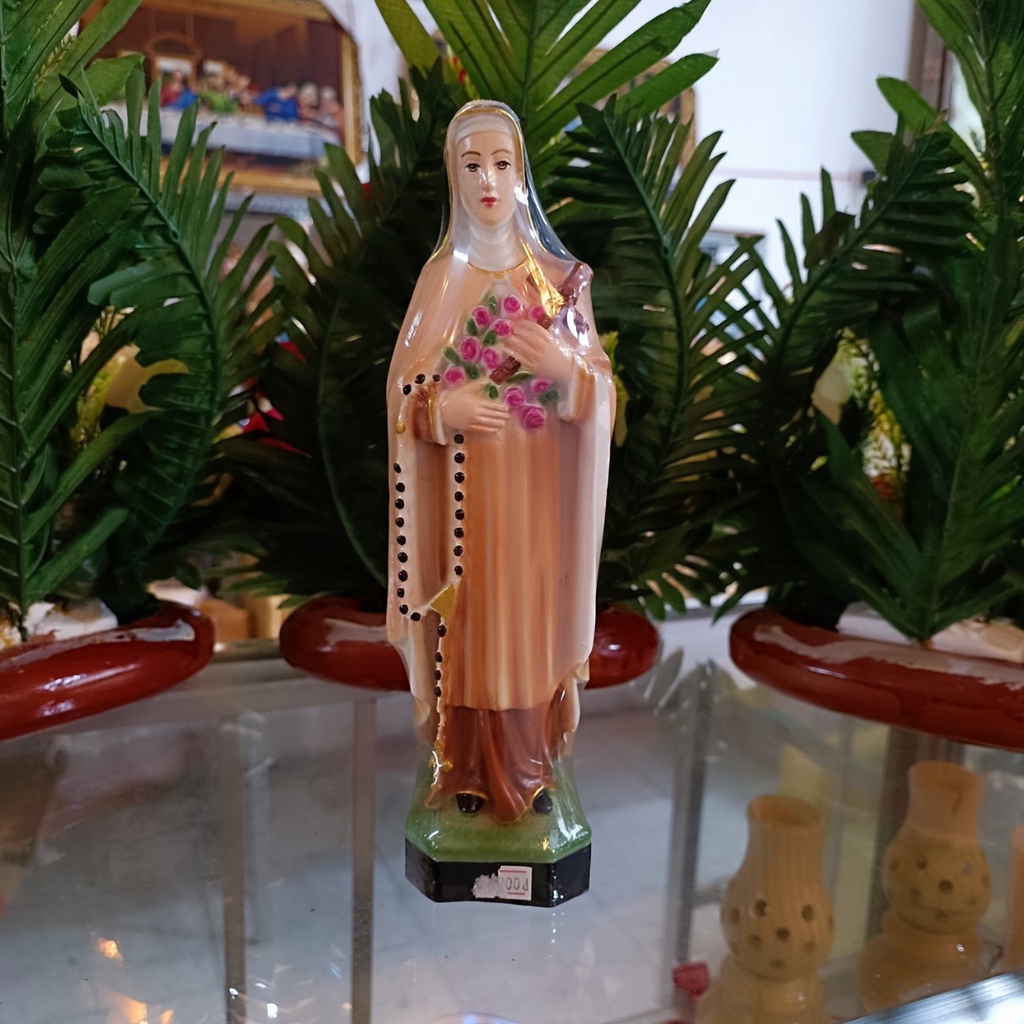 Tượng Thánh nữ Teresa hoa hồng mini cao 25cm composite