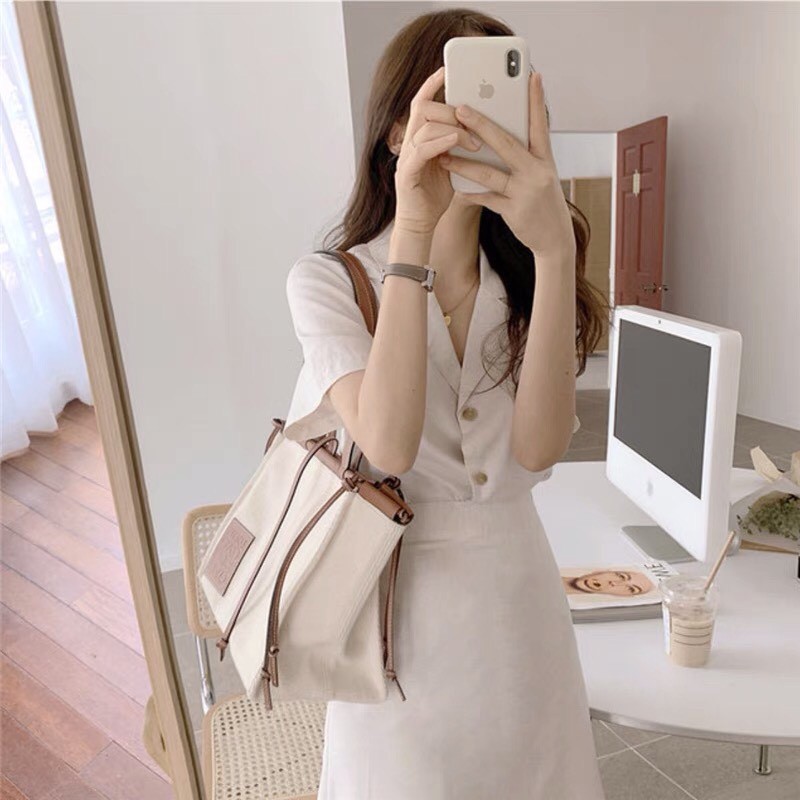 Sét Vest Croptop Kèm Chân Váy Dài Dáng Chữ A Kéo Khóa M322 - Yamy888
