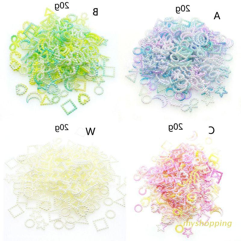 Set 20g phụ kiện đính nhiều họa tiết hỗn hợp bằng ABS resin làm phụ kiện trang sức