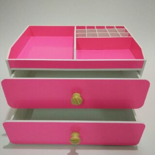 Kệ mĩ phẩm 3 tầng 2 hộc dài