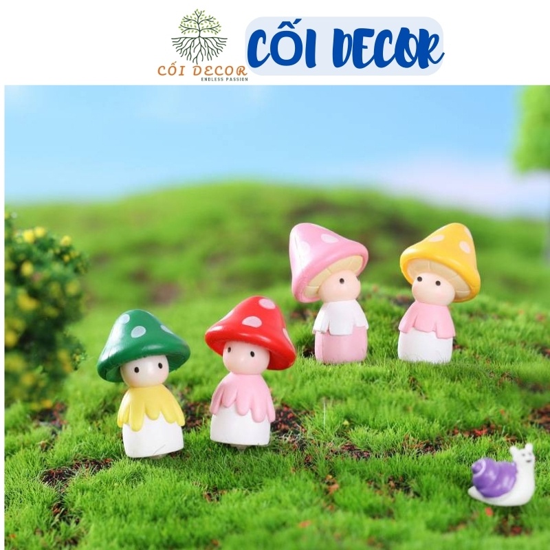 [FreeShip] Tiểu cảnh mini ❤️ Búp bê nấm đáng yêu trang trí tiểu cảnh, terrarium, trang trí nhà cửa