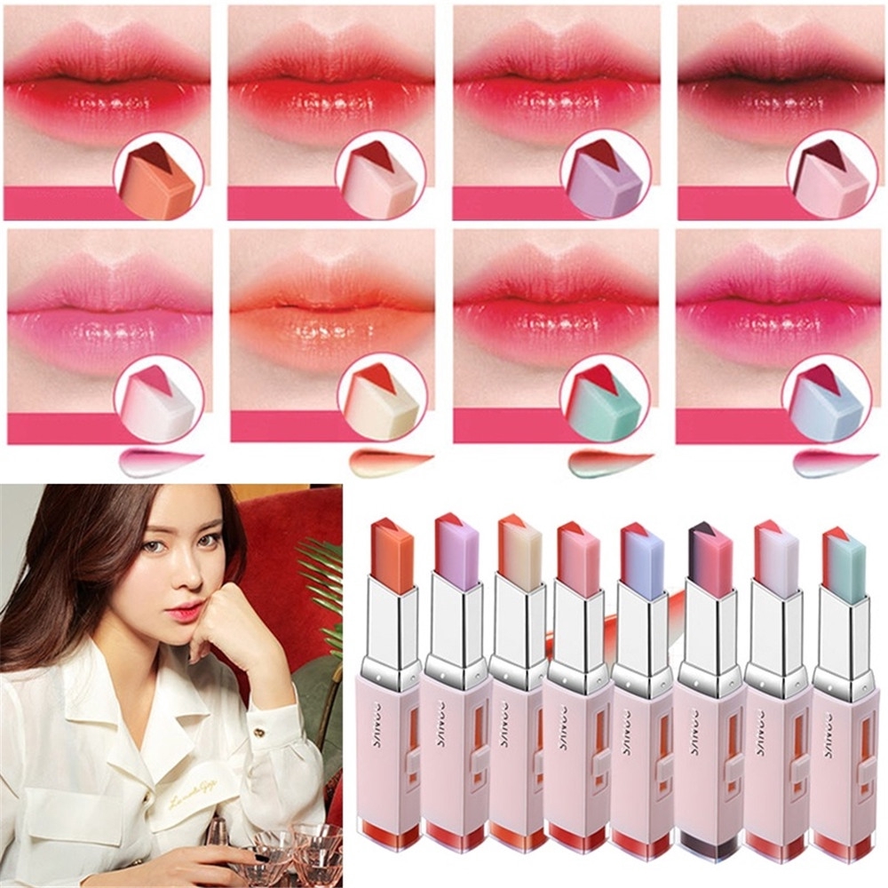 [Hàng mới về] Son môi 2 tông màu kháng nước kiểu dáng thời trang | BigBuy360 - bigbuy360.vn