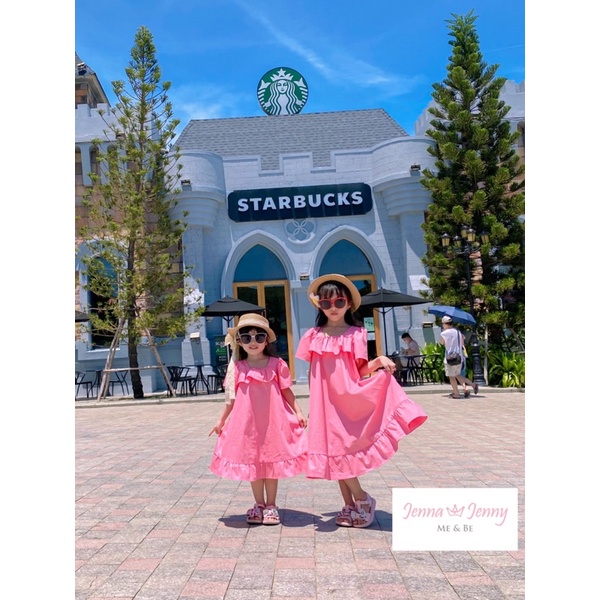 Đầm babydoll hồng cho bé gái - hàng thiết kế Jenna&Jenny