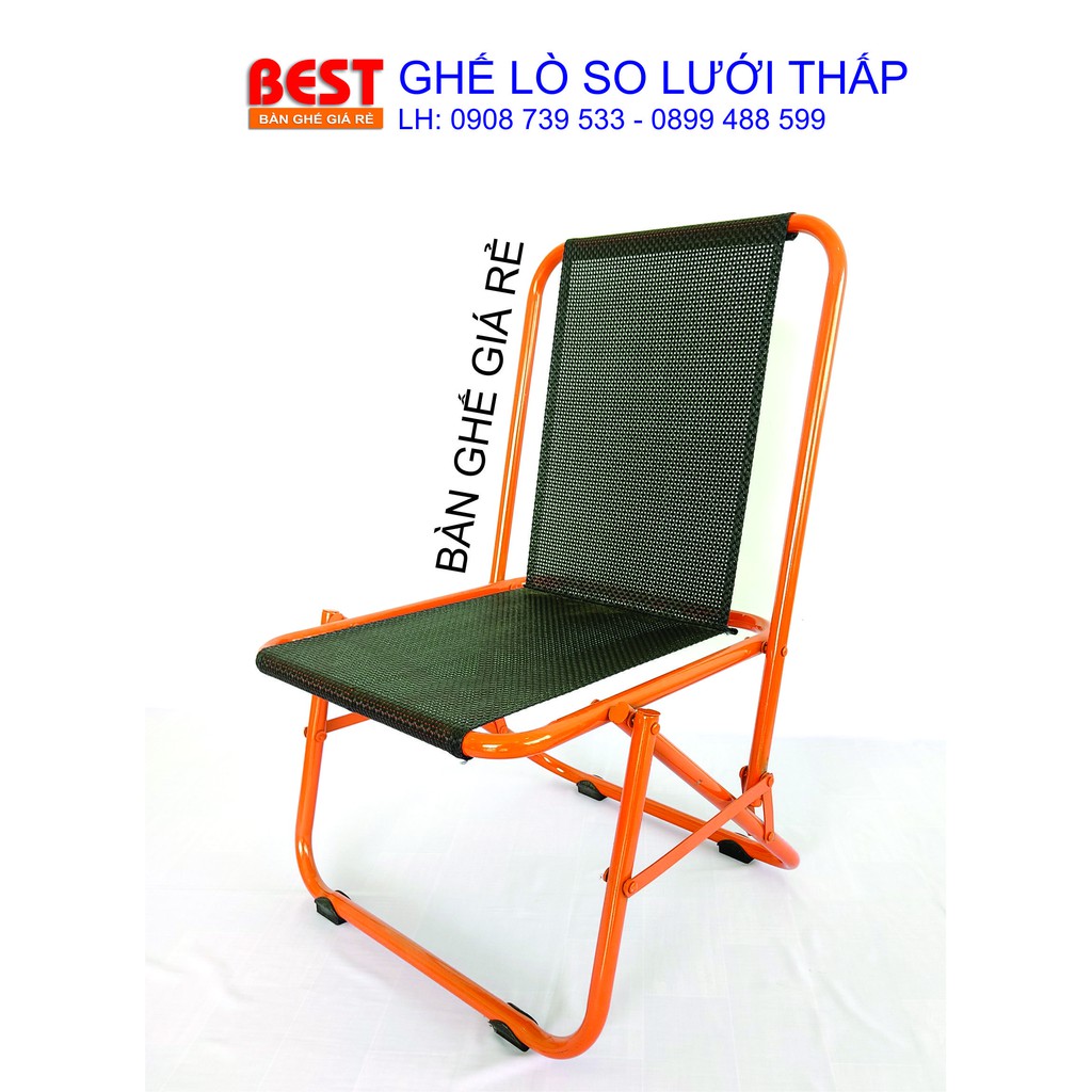 GHẾ XẾP LÒ XO LƯNG THẤP