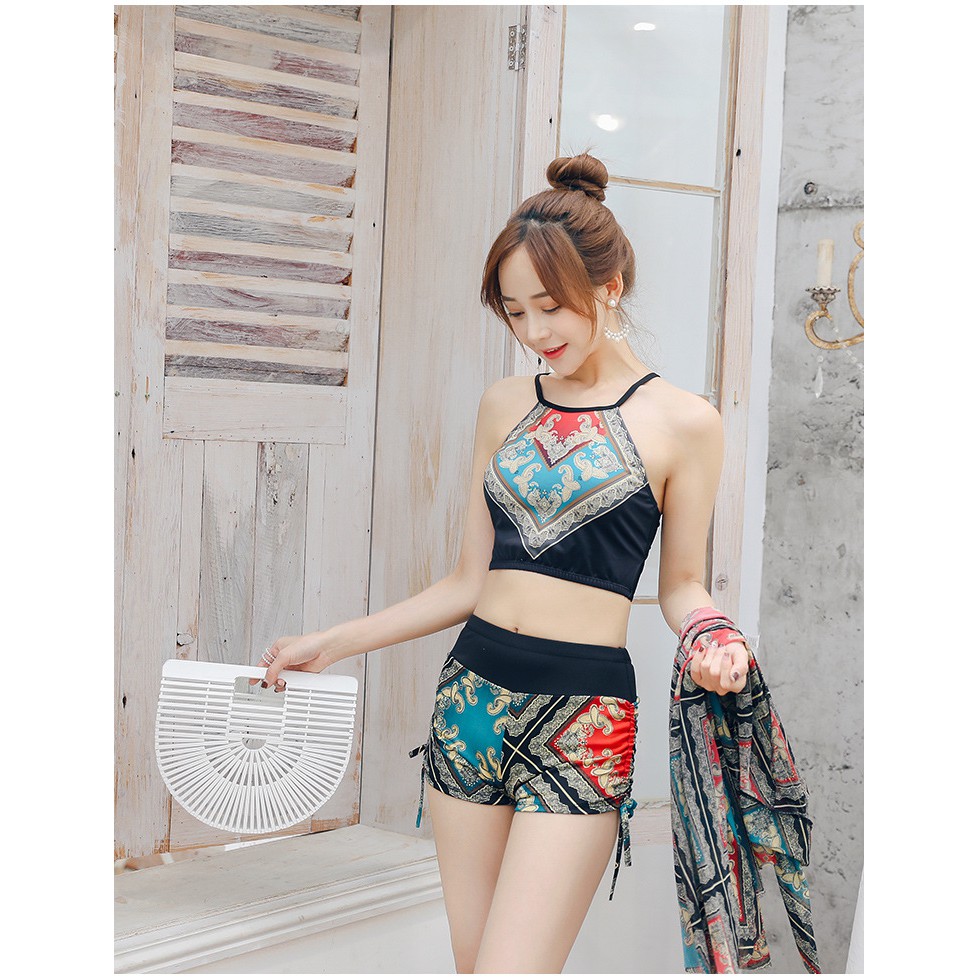 Bộ Đồ Đi Biển Kèm Khăn - Quần Áo Đi Biển Kèm Khăn Cực Đẹp