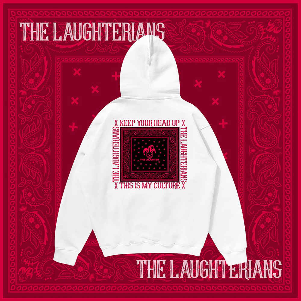 [RED VERSION] LAUGHTERIAN PATTERN - HOODIE HỌA TIẾT BANDANA NỈ DA CÁ