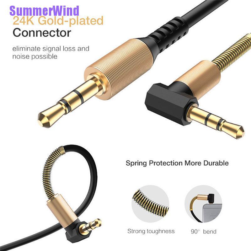 Dây Cáp Âm Thanh Hình Chữ L Đầu Cắm 3.5mm