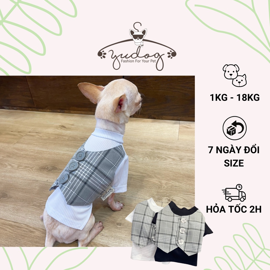 Bộ ghile thiết kế cho chó mèo - sơ mi cho chó mèo yudog