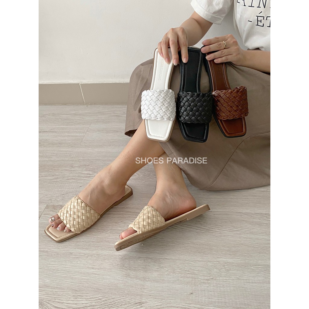 Dép đế bệt nữ bảng ngang thời trang đẹp Shoes Paradise
