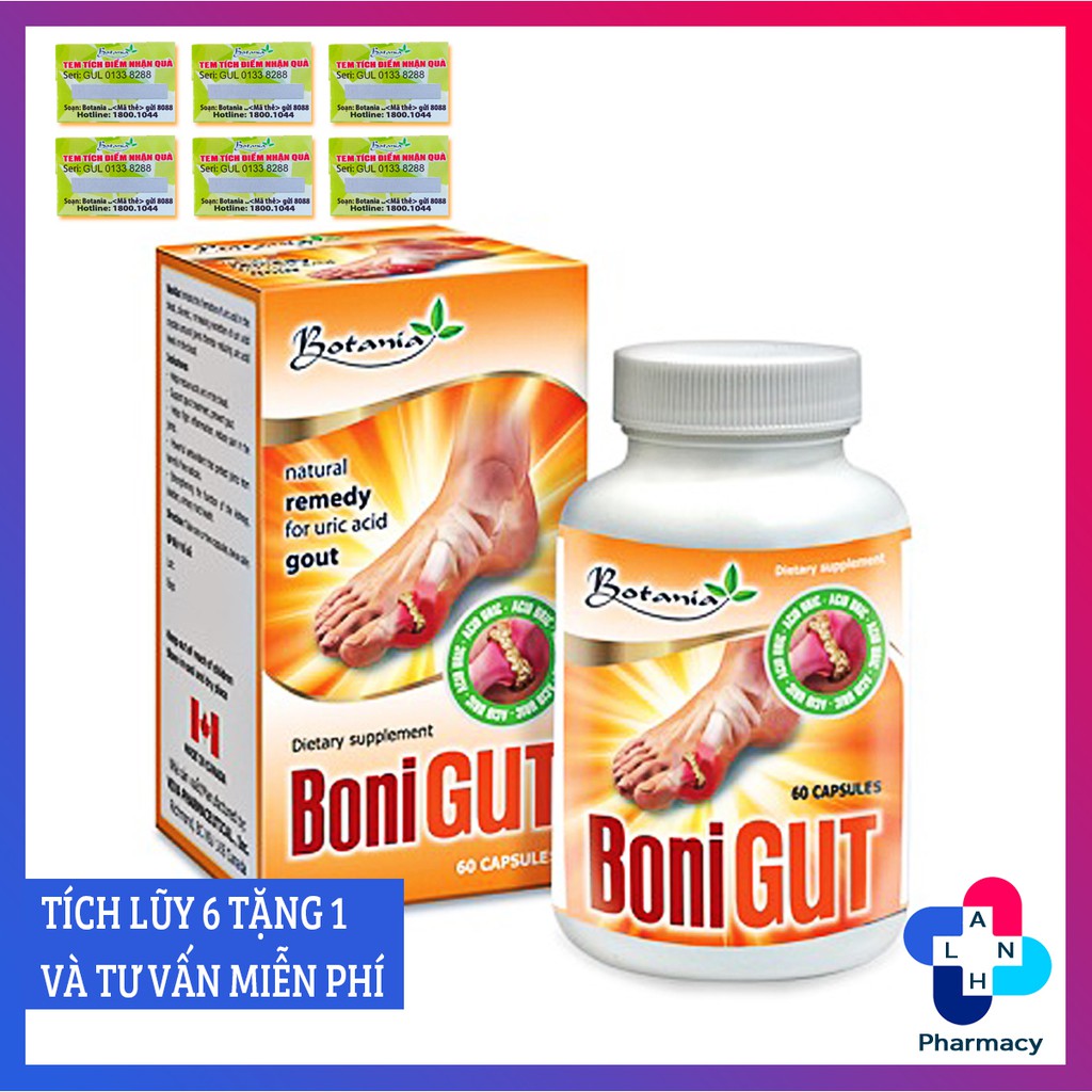 Bonigut - Viên uống hỗ trợ điều trị bệnh Gout.