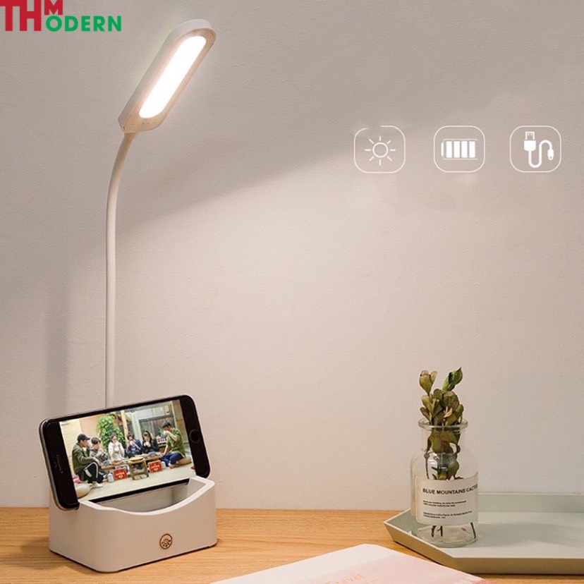 Đèn Học Để Bàn Bảo Vệ Mắt Sạc Pin SL-868 4000mAh 2 Màu Trắng Hồng An Toàn Khi Sử Dụng-THModern