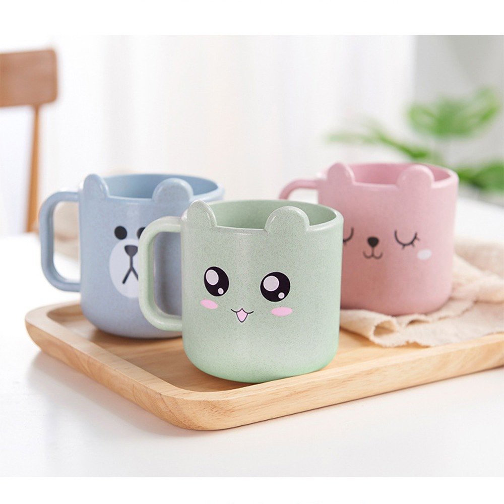 Cốc Uống Nước Lúa Mạch Mắt Nai Cho Bé - Ly Đánh Răng Cute