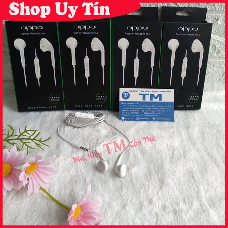 Tai nghe nhet tai Oppo R9 co mic nghe hay