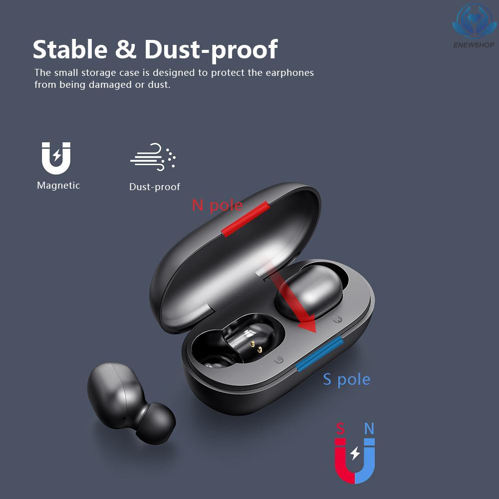 【enew】Haylou GT1 TWS Fingerprint Touch BT5.0 Earphones HD Stereo Wireless Headphones Binaural Call Earbuds Noise Cancelling Gaming Headset Voice Assistant Black