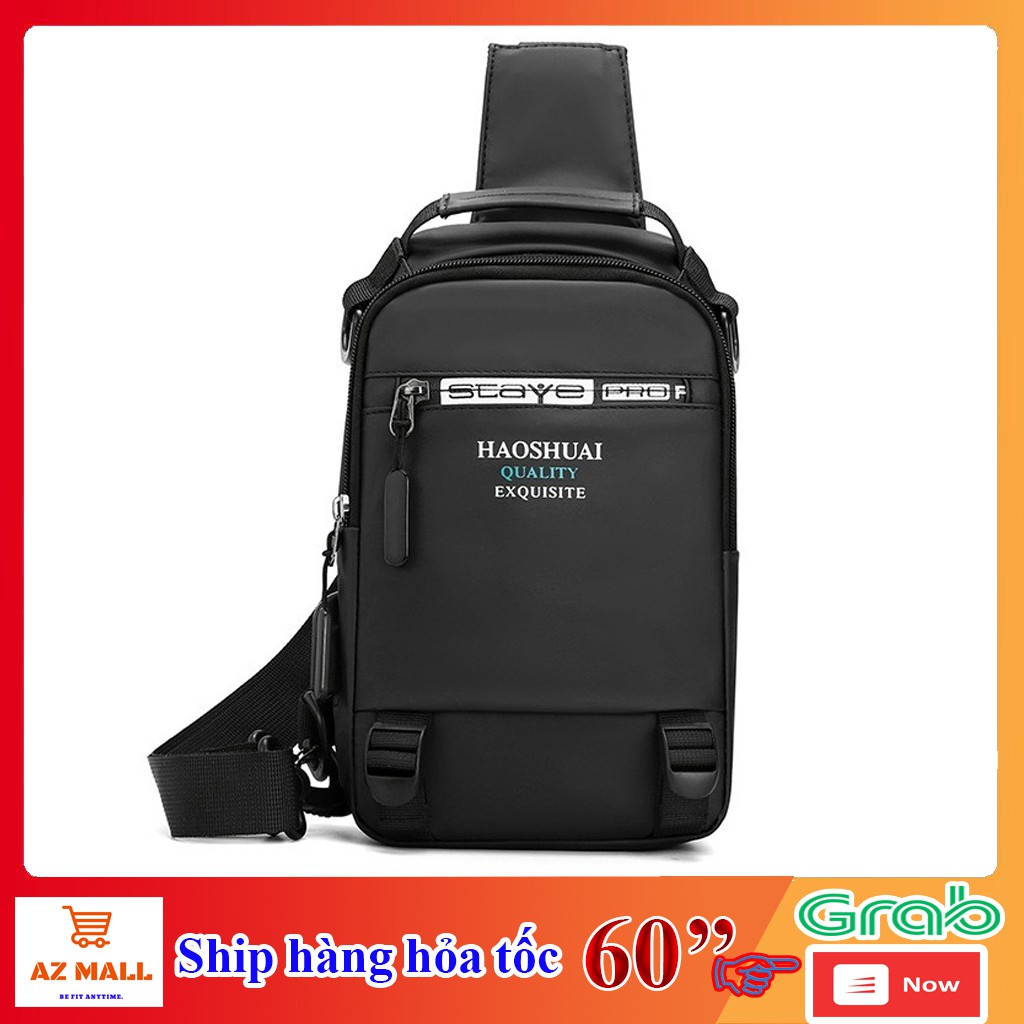 Túi Chéo Nam Vải Polyester Cao Cấp Trống Nước Trống Bụi Trẻ Trung Gọn Gàng Tích Hợp Cổng USB Tiện Dụng | BigBuy360 - bigbuy360.vn