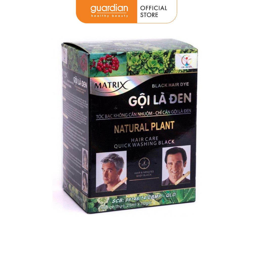 Hộp 3 gói Dầu gội đen tóc Matrix gội là đen 25ml x 3 gói | BigBuy360 - bigbuy360.vn