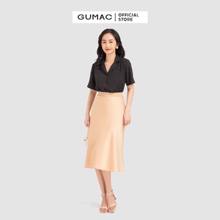 Váy lụa dây kéo sườn thời trang GUMAC VB12039
