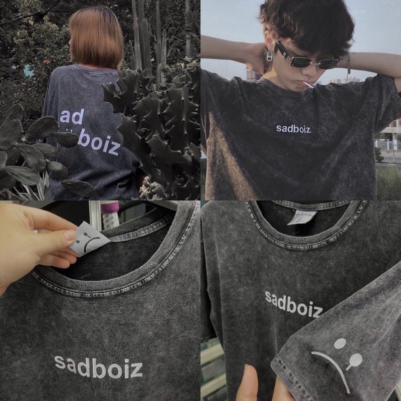 Áo Phông Nam - Áo Thun Nam Nữ Cổ Tròn Loang SADBoy Chất vải  Cotton 100% Thoáng Mát - MÃ SAZBOY