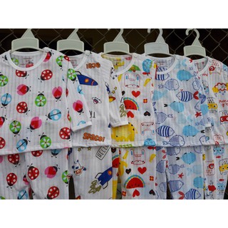 Combo 5 bộ cotton giấy dài tay cho bé từ 15 đến 23kg