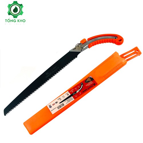 Cưa gỗ cầm tay, cưa cành lưỡi đen thép Kapusi 350mm kèm bao đựng cưa - Tổng kim khí điện nước