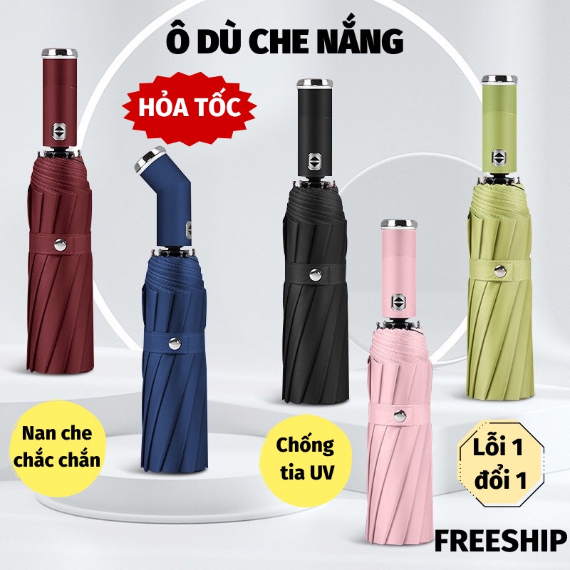 Dù Che Mưa Ô Gấp Gọn Tự Động 2 Chiều Chống Thấm Hiệu Quả Có Đèn Led Tiện Dụng Dù Che Mưa Toki