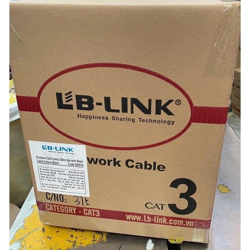 [Mã ELMS4 giảm 7% đơn 500K] Cuộn dây mạng cat3 4 lõi có gia cường LB-Link!