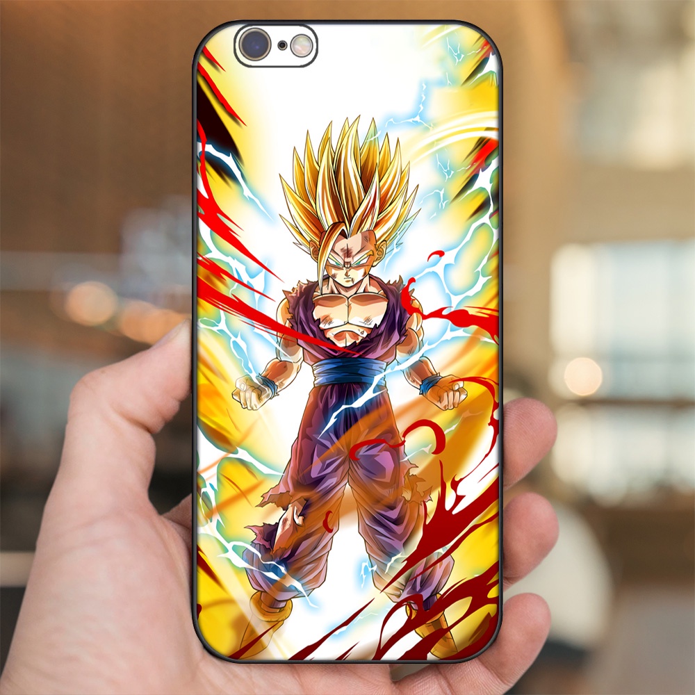 Ốp lưng iPhone 6, 6s dẻo đen cạnh vuông in hình Gohan Dragon Ball