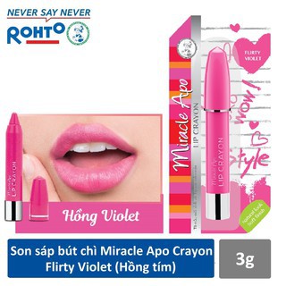 Son bút chì Miracle Apo Lip Crayon Flirty Violet - Hồng Violet 3g