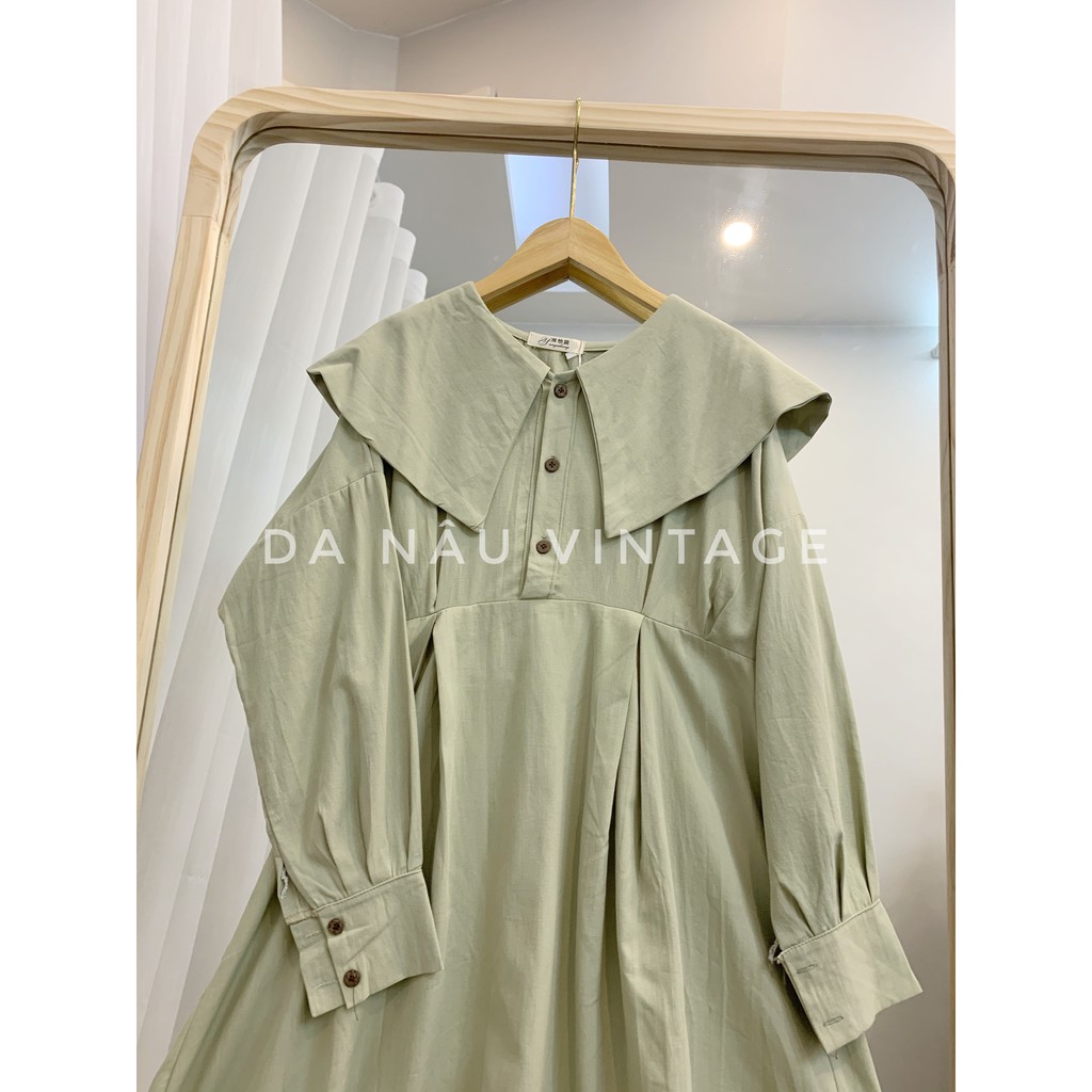 váy đầm babydoll cổ thuỷ thủ freesize 3 màu trắng , đen, xanh bơ hàng quảng châu cao cấp phong cách ulzzang