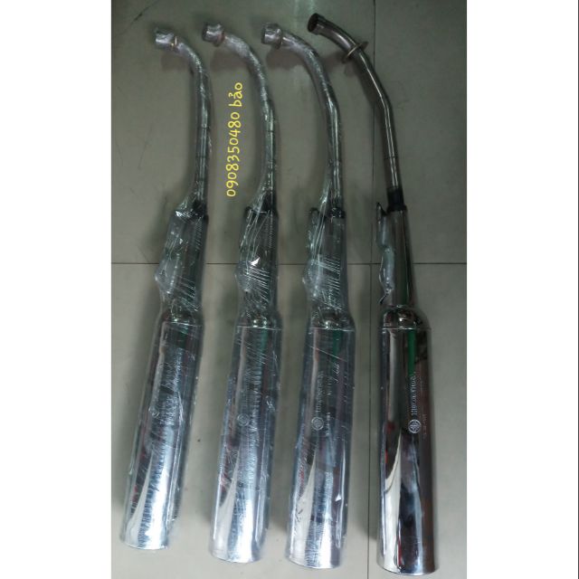 Pô wave 110 hơi đít đen móc sẵn thay cổ inox
