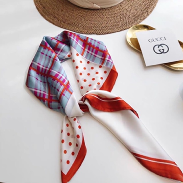 Khăn lụa vuông 70x70 turban quàng cổ,áo khăn yếm bandana thời trang đội đầu - Maben