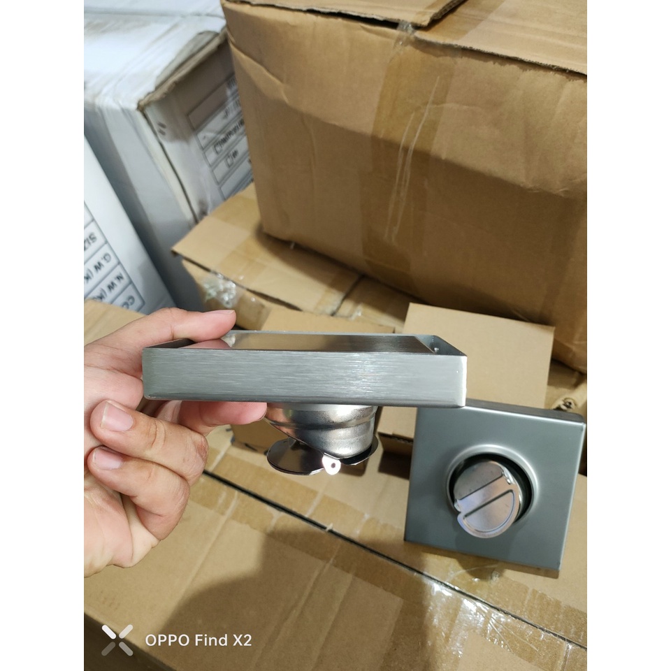 Phễu thoát sàn inox 304 đúc, hố ga thoát nước âm sàn dày 2.5ly 12x12