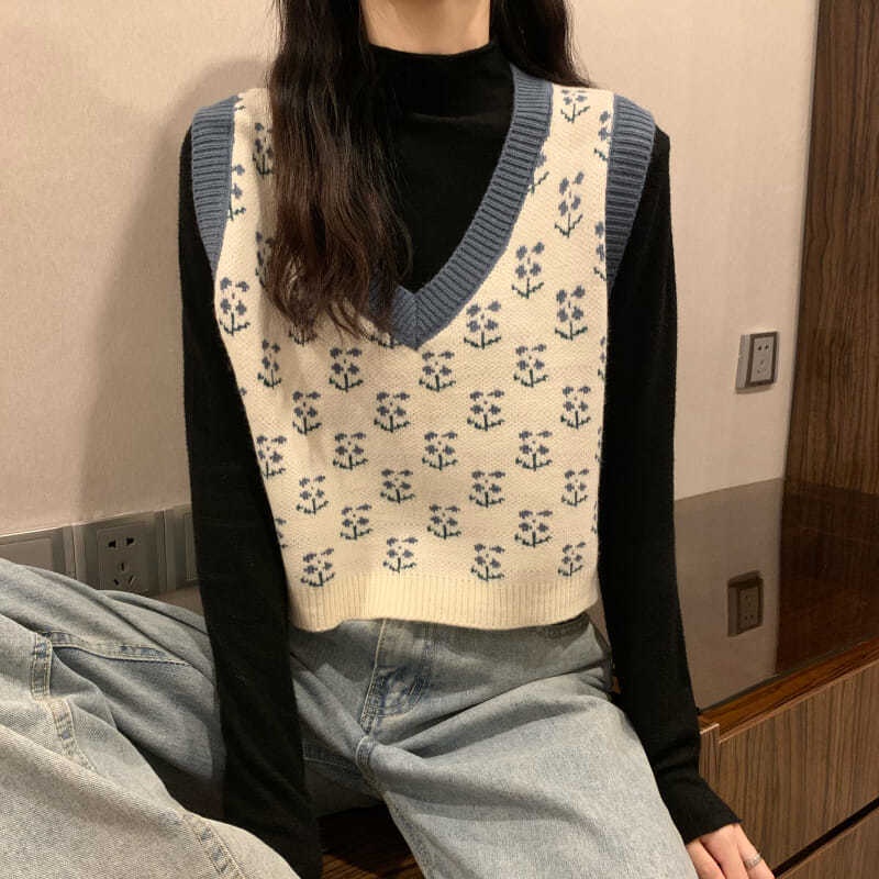 Áo Sweater Dệt Kim Không Tay Thời Trang Thu Đông Hàng Mới Năm 2021 Dành Cho Bạn Nữ