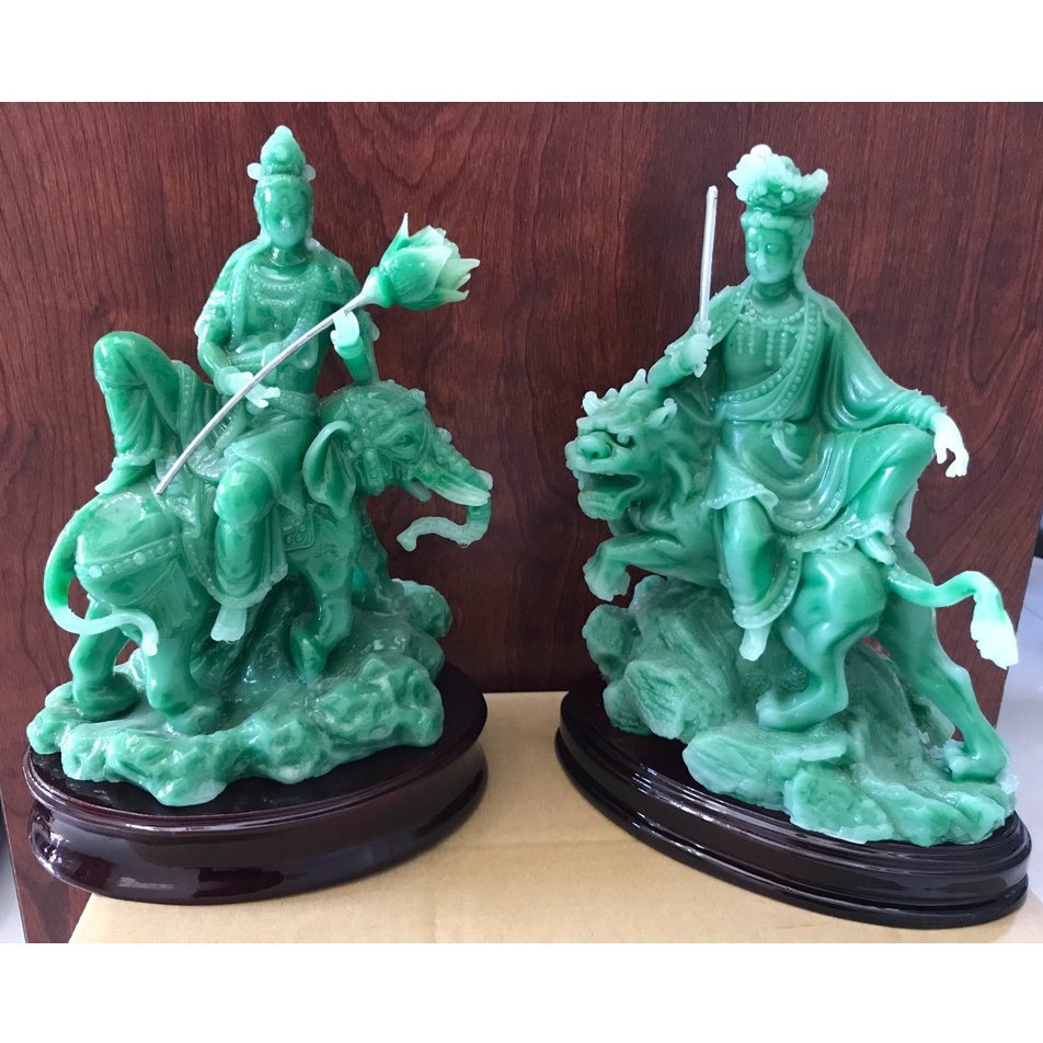 Bộ tượng Văn Thù Sư Lợi và Phổ Hiển Bồ Tát- Buddha168shop