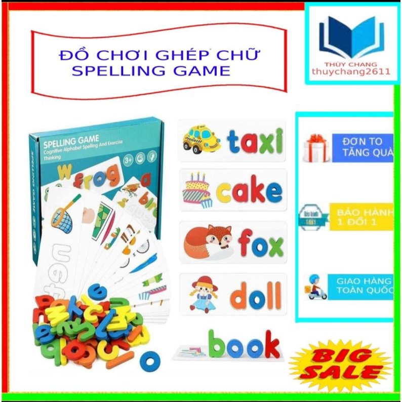 Spelling Game - Đồ Chơi Ghép Chữ Đánh Vần - Thẻ Học Tiếng Anh