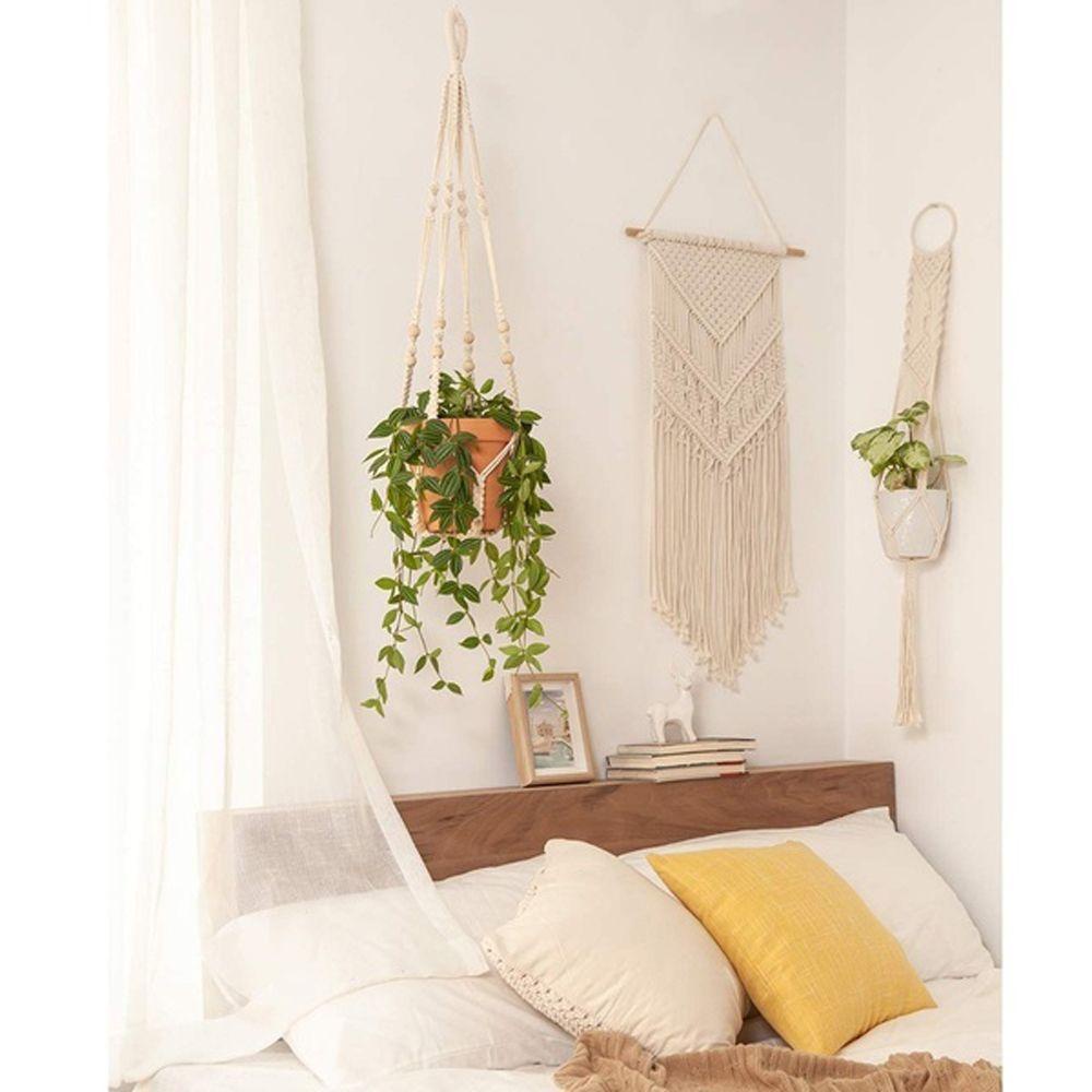 Dây Thừng Cotton Treo Trang Trí Sân Vườn|Giá Đỡ Chậu Hoa Thiết Kế Độc Đáo Tiện Dụng