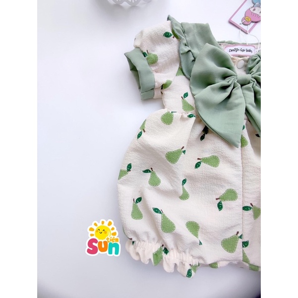 𝗧𝗮̣̆𝗻𝗴 𝘁𝘂𝗿𝗯𝗮𝗻 𝘃𝗮̀ 𝗴𝗶𝗮̀𝘆 𝘃𝗮̉𝗶 Body cho bé gái size 4-12kg  Vải cotton xốp hạt mềm mát