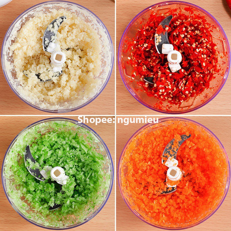 Máy xay tỏi ớt thưc phẩm cầm tay Mini cao cấp Food Chopper