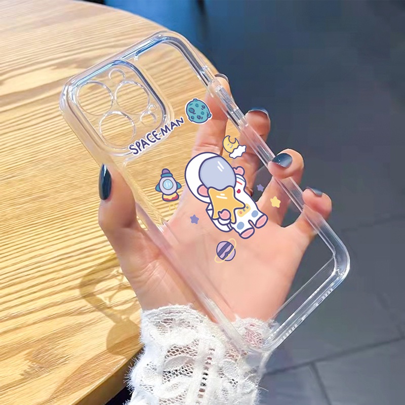 Ốp lưng iphone Ốp điện thoại Suntaiho tpu silicon hình phi hành gia thích hợp cho iPhone 11 pro 13 12 pro max xs max x xr 7 8 plus