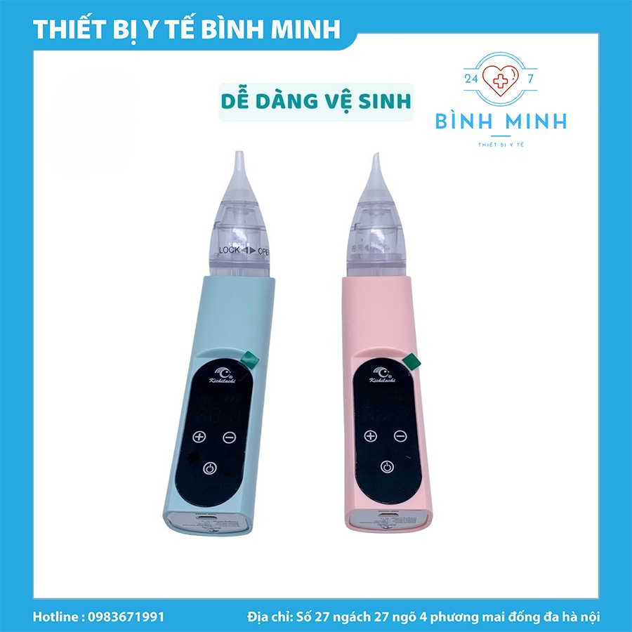 Máy hút mũi cho trẻ sơ sinh,máy hút mũi Kichilachi dành cho bé có màn hình cảm biến, bảo hành 6 tháng