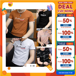 Áo phông áo thun nam cổ tròn 4 chiều Thun cotton nhiều màu