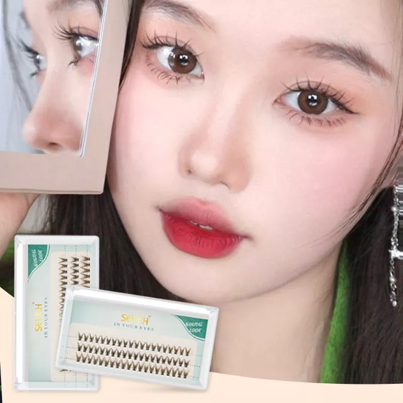 Hộp 60 Cụm Lông Mi Giả Cong Tự Nhiên SEVICH