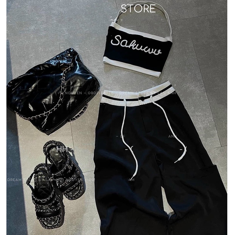 Set Bộ Thể Thao Áo Quây Mix Quần Dài SB2082-Violet