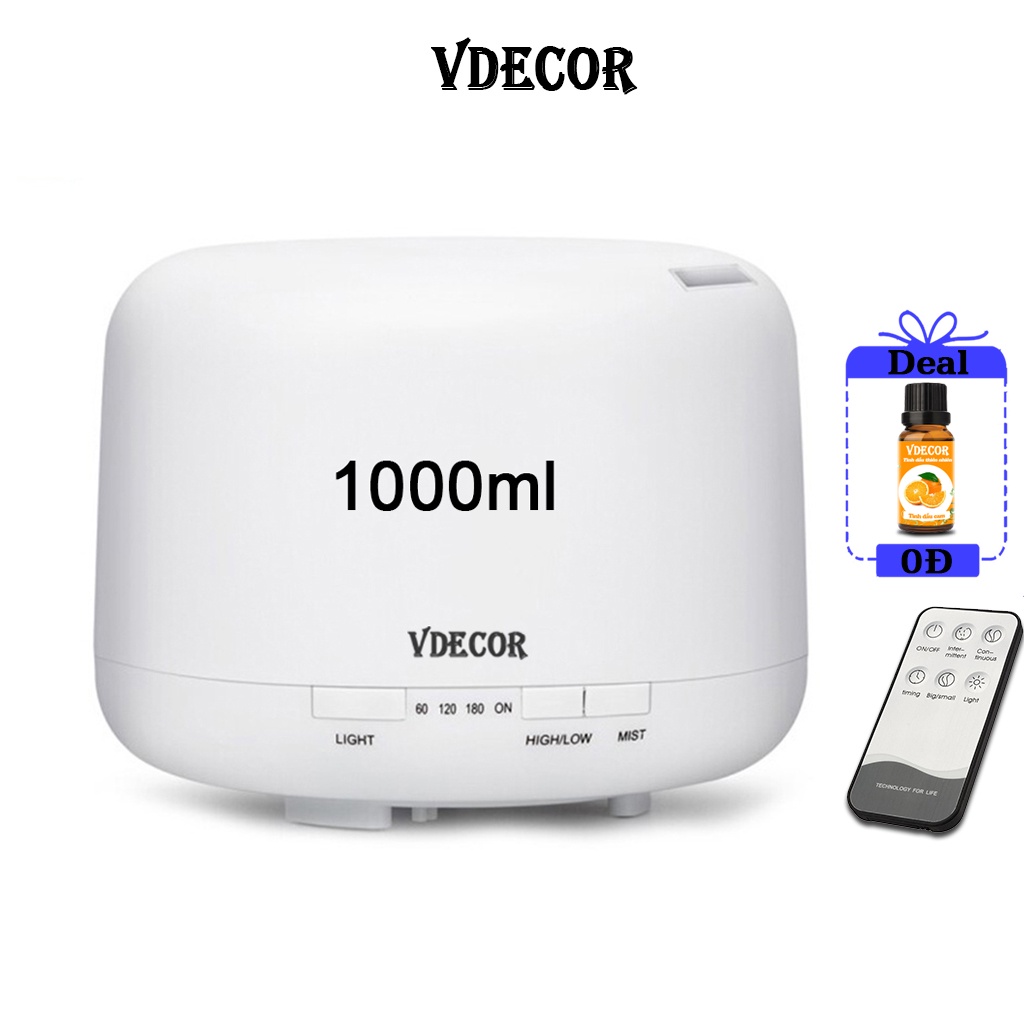 Mã LIFE020630K giảm 15% đơn 150K Máy xông tinh dầu Vdecor trụ Ngọc Tuyết