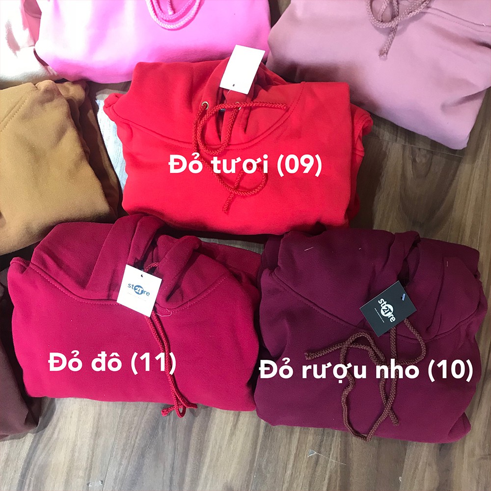 Áo hoodie unisex 2T Store H11 màu đỏ đô - Áo khoác nỉ chui đầu nón 2 lớp dày dặn chất lượng đẹp