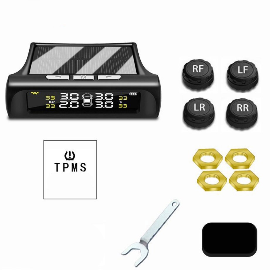 Cảm Biến Áp Suất Lốp Xe Hơi Ô Tô Năng Lượng Mặt Trời TPMS Phiên Bản Màu Hình Màu ± 0.1Bar Siêu Chính Xác